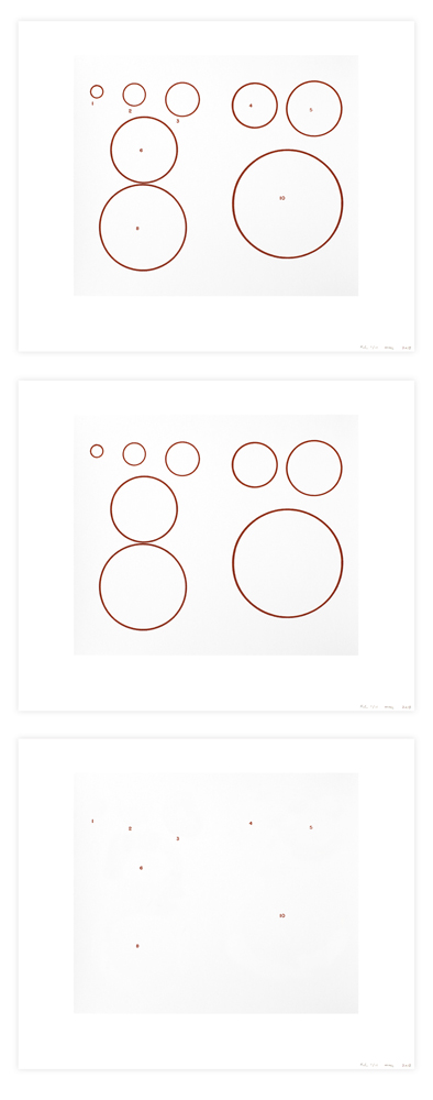 Oeuvre de Micah Lexier - Circles and Numbers / Circles / Numbers