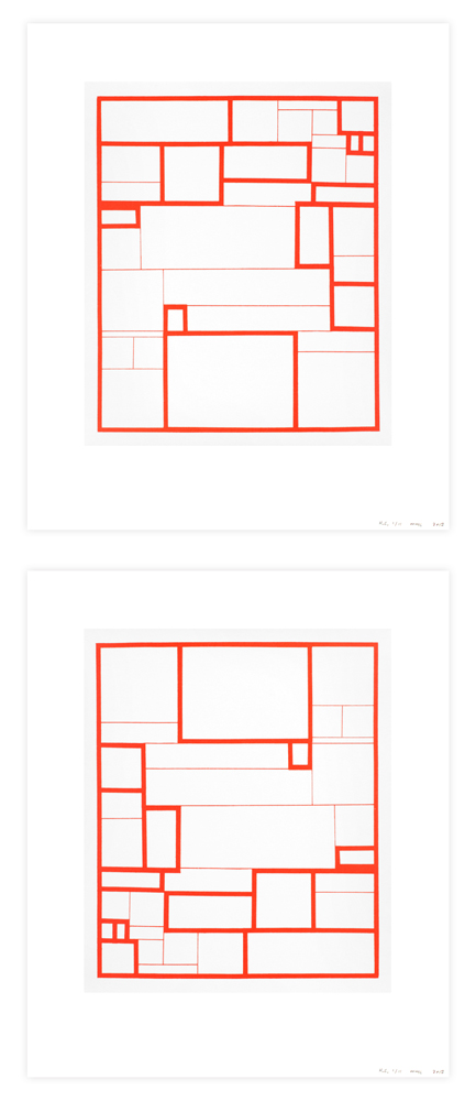 Oeuvre de Micah Lexier - Rectangles 180° / Rectangles 0°